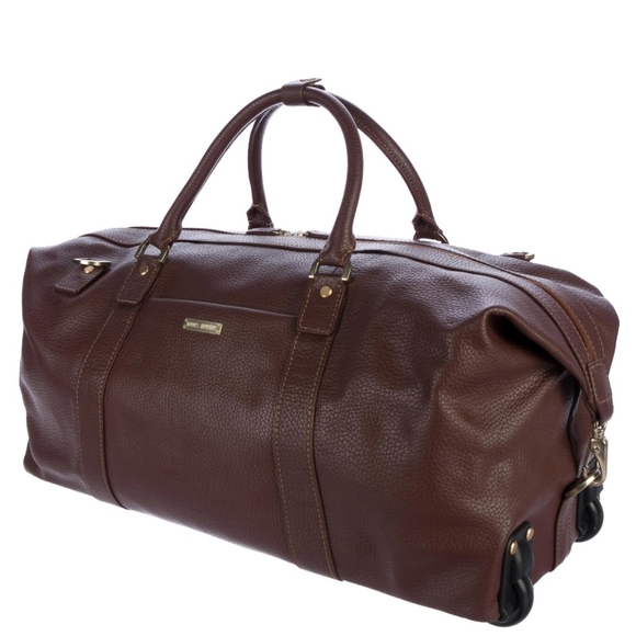 Brooks Brothers Bags Brooks Brothers Pebbled Leather Wheeled